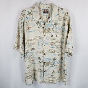 Paradise‎ Coves shirt 100% silk Hawaiian XL